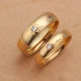  Par Alianças Folheado Ouro 18k Brilhante 